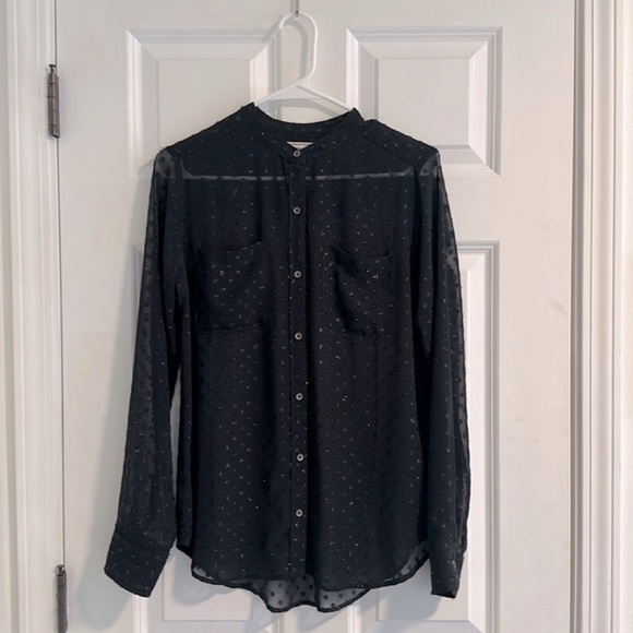 Abercrombie & Fitch Tops - Abercrombie & Fitch Dot Metallic Button Down Blouse size S